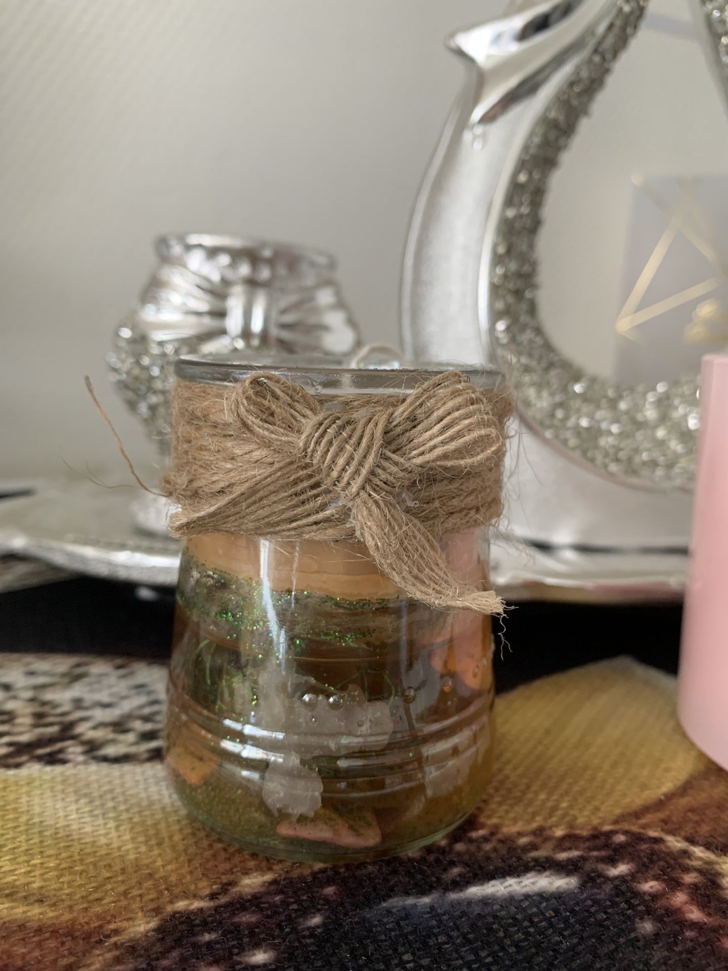 Bougie naturelle décorative à la Cire de Soja et éléments naturels