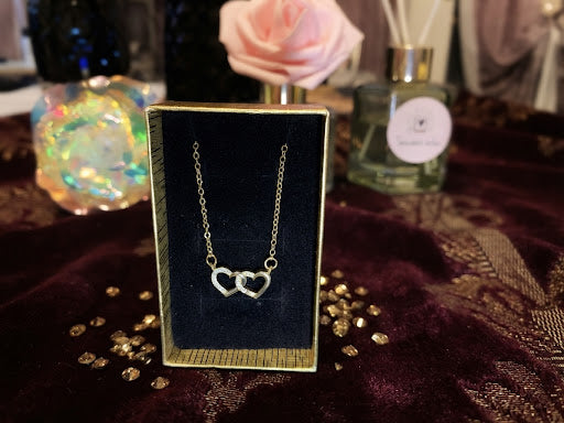 Collier double Coeur (acier inoxydable)