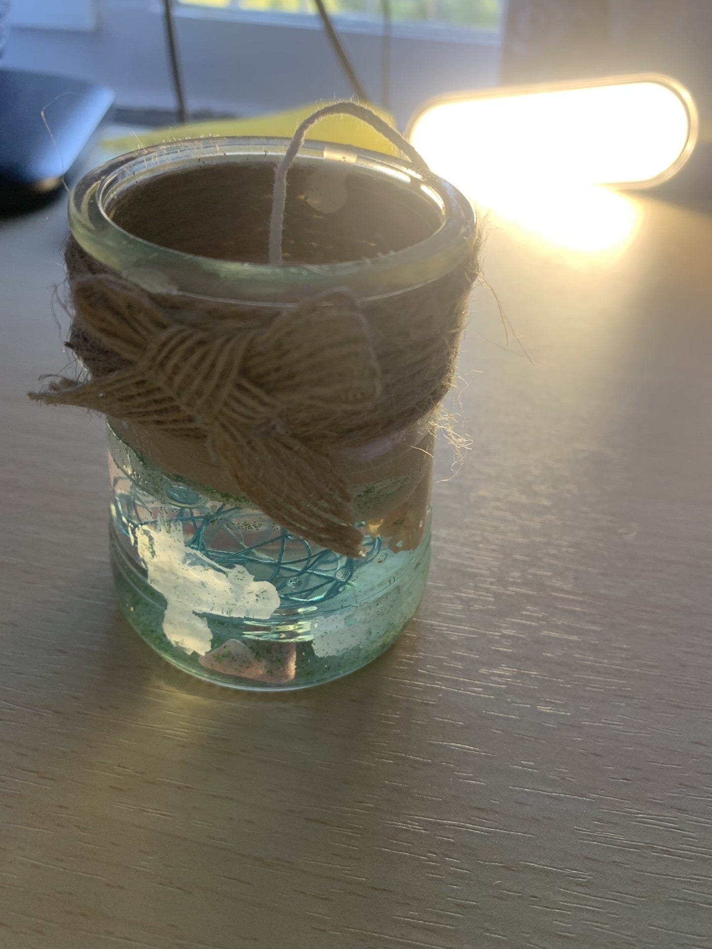 Bougie naturelle décorative à la Cire de Soja et éléments naturels