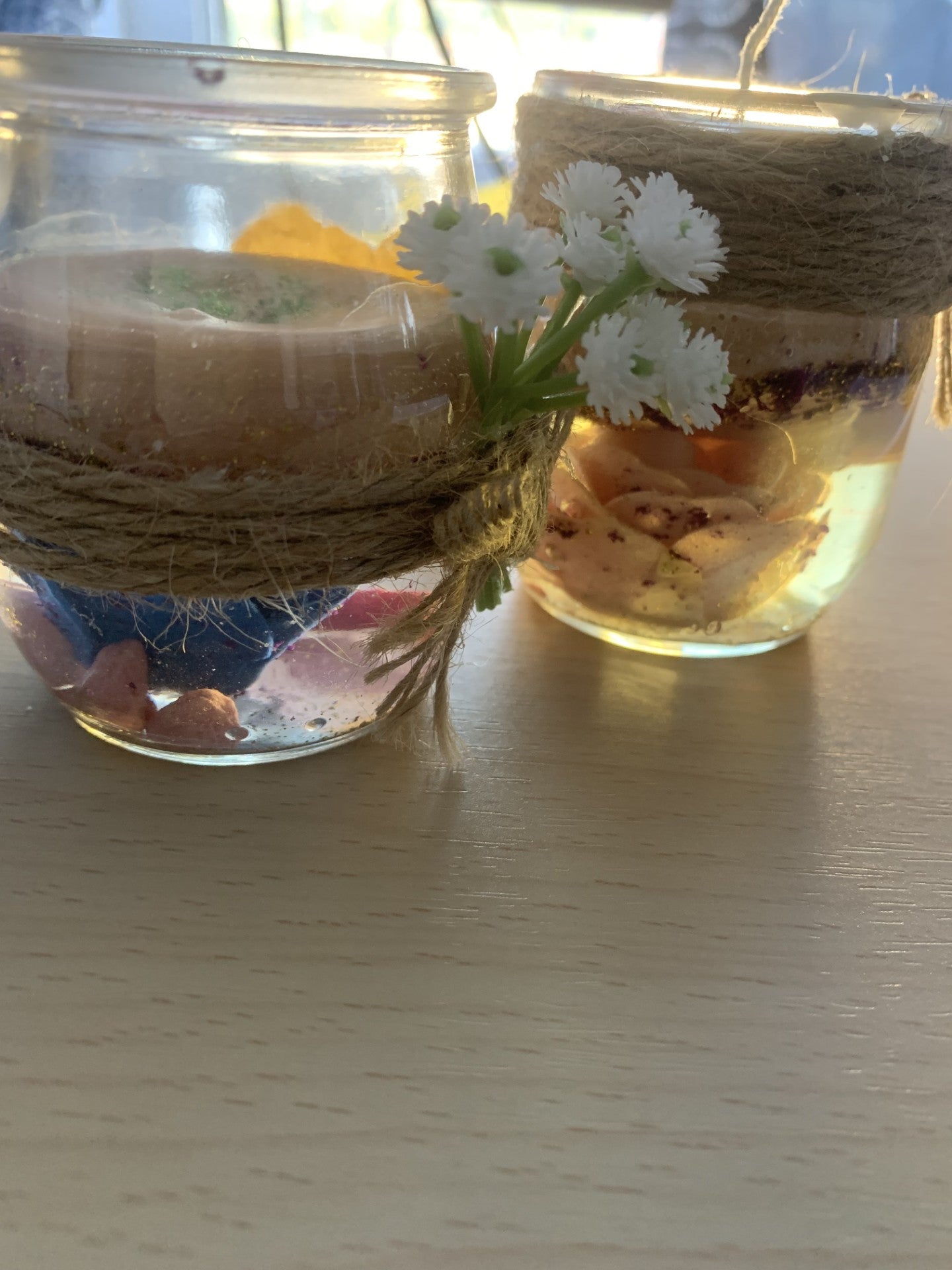 Bougie naturelle décorative à la Cire de Soja et éléments naturels