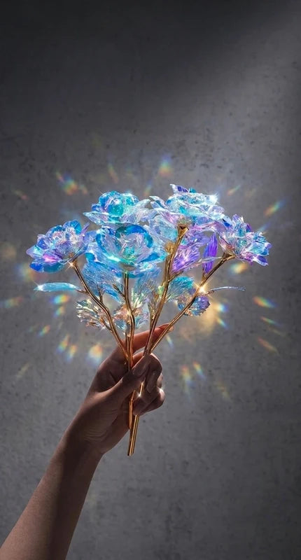 Rose blanche iridescente (*)