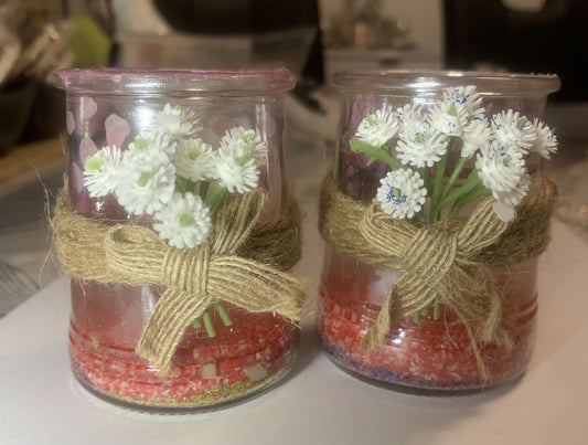 Bougie décorative en gel – Cœurs & Pierres