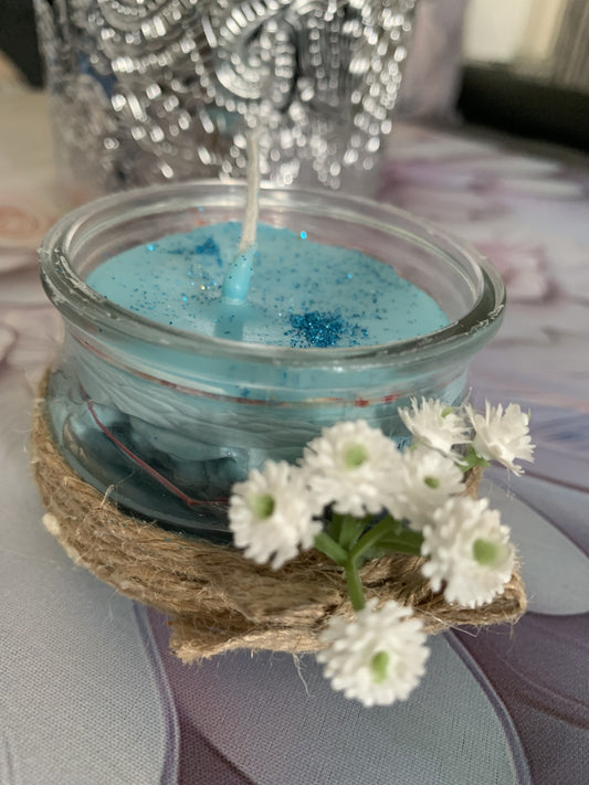 Bougie naturelle décorative à la Cire de Soja et éléments naturels