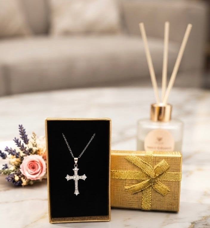 Collier croix (acier inoxydable)
