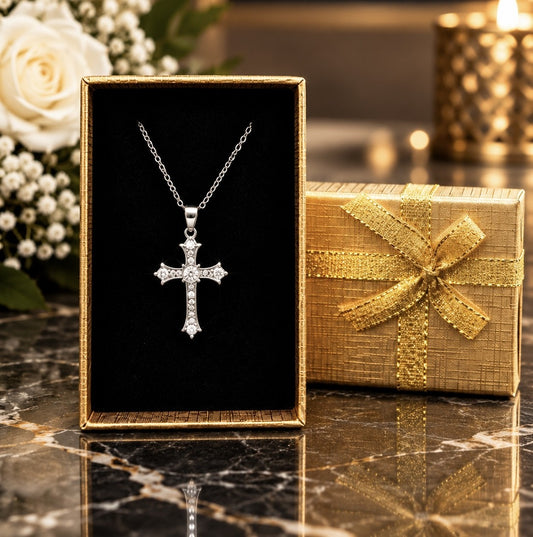 Collier croix (acier inoxydable)