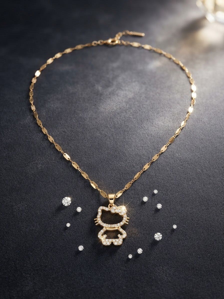 Collier "Hello Kitty" (acier inoxydable)