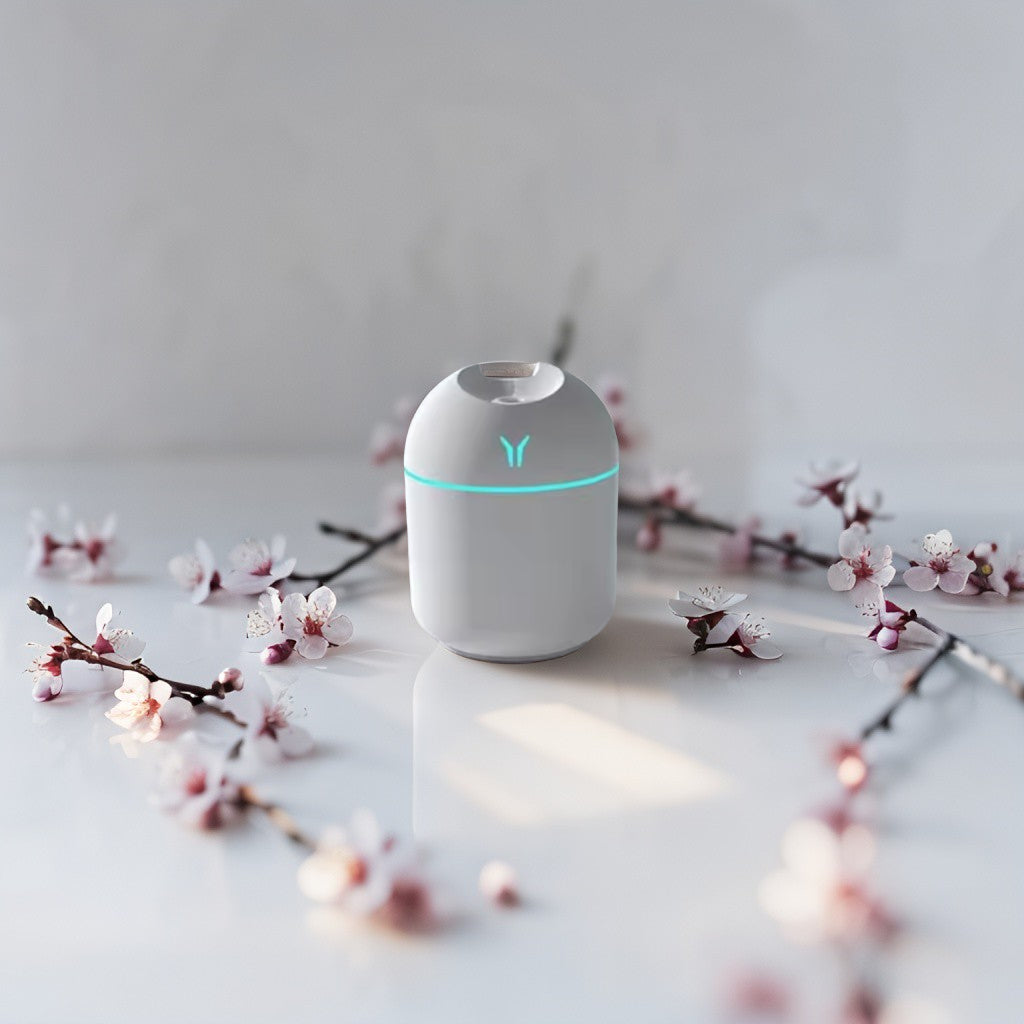 NOUVEAU Mini diffuseur d'huiles essentielles - Humidificateur d’Air USB 2-en-1 avec lampe led