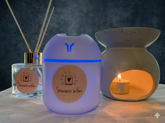Diffuseur Humidificateur d'huiles essentielles (huiles essentielles comprises 10 ml)