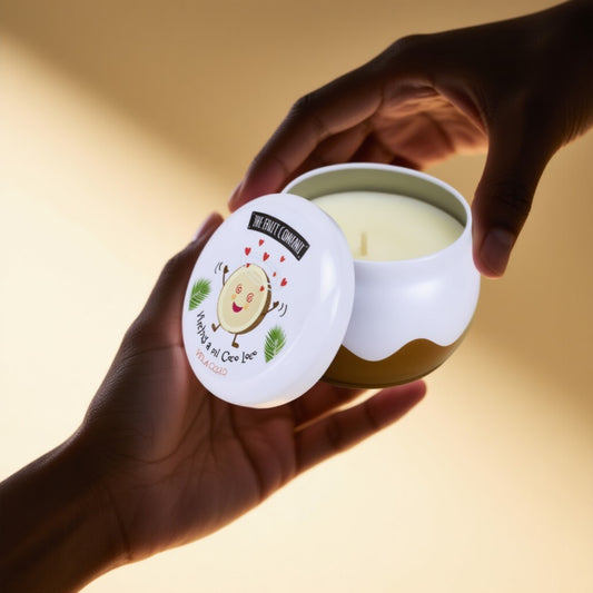 Bougie parfumée au coco de chez "The Fruit Company"