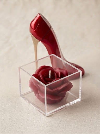 SOLDE Bougie Rose rouge