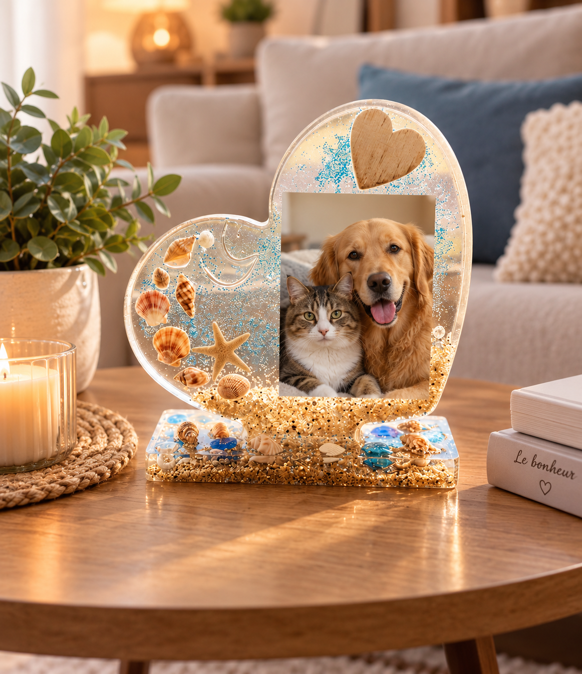Petit Cœur Souvenirs – Décoration personnalisée avec photo
