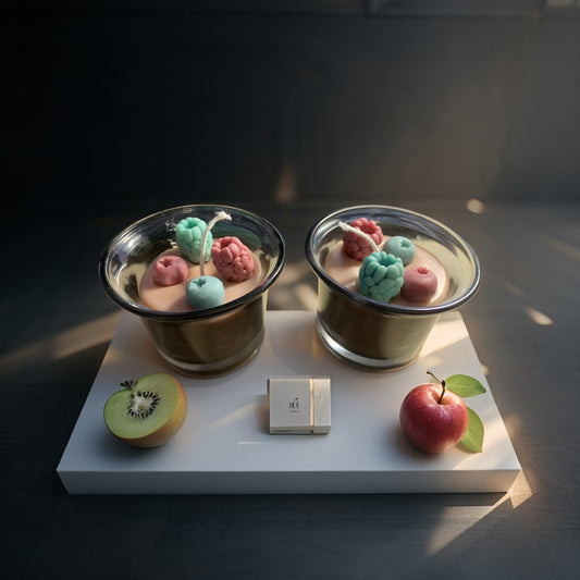 NOUVEAU Bougie décorative à la senteur sucrée "Fruits Gourmands"